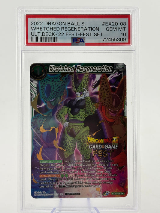 Dragon Ball Super Masters - Wretched Regeneration EX20-08 DBS Card Fest PSA 10 FRENLY BRICKS - Open 7 Days