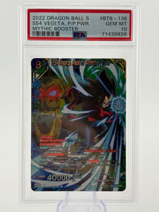 Dragon Ball Super Masters - SS4 Vegeta, Peak of Primitive Power BT8-136 SCR PSA 10