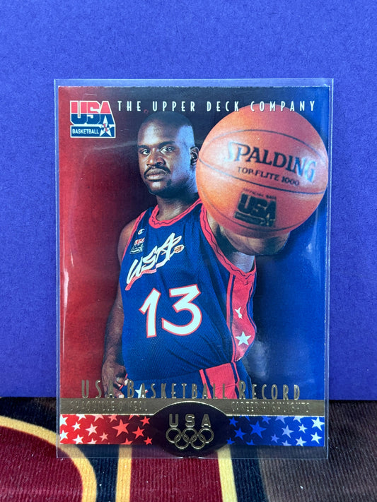 Shaquille ONeal Center USA Basketball Upper Deck 1996 Card 20 Sports Memorabilia (1) FRENLY BRICKS - Open 7 Days