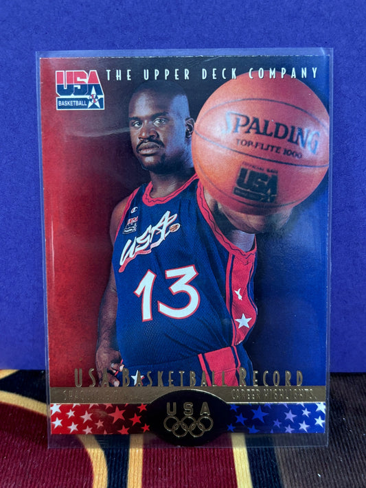 Shaquille ONeal Center USA Basketball Upper Deck 1996 Card 20 Sports Memorabilia (2) FRENLY BRICKS - Open 7 Days