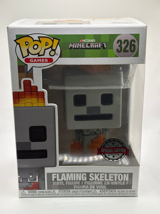 Funko POP! Games Minecraft #326 Flaming Skeleton Special Edition FRENLY BRICKS - Open 7 Days