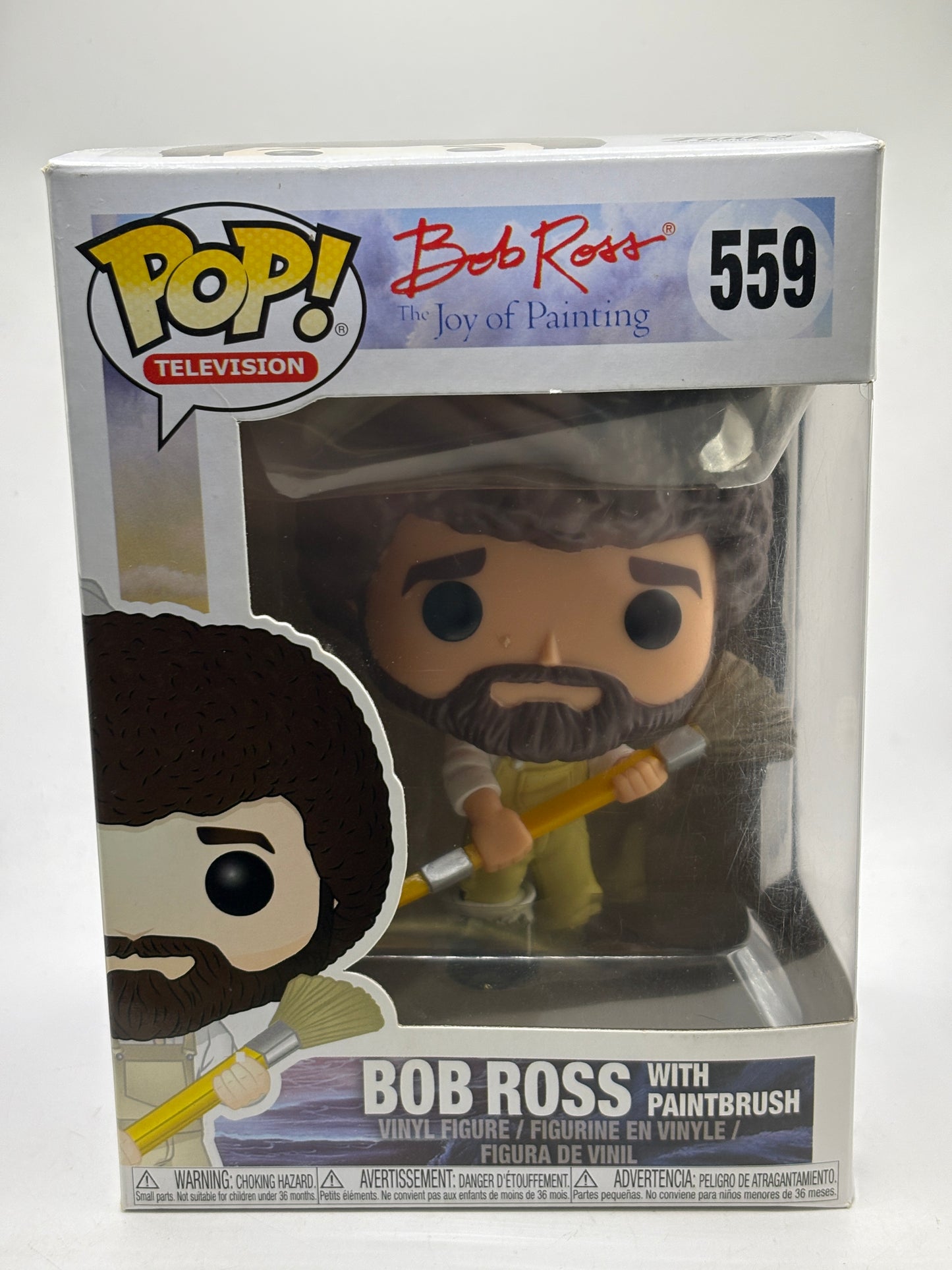 Funko POP! Television Bob Ross #559 Bob Ross with Paintbrush Vinyl Figure