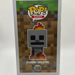 Funko POP! Games Minecraft #326 Flaming Skeleton Special Edition FRENLY BRICKS - Open 7 Days
