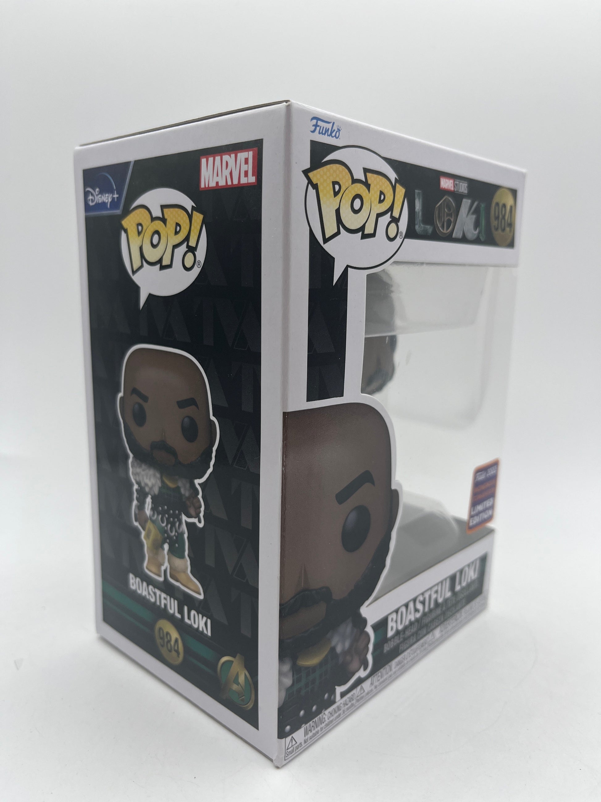 Funko POP! Marvel Studios Loki "Boastful Loki" #984 2022 Wonderous Convention FRENLY BRICKS - Open 7 Days