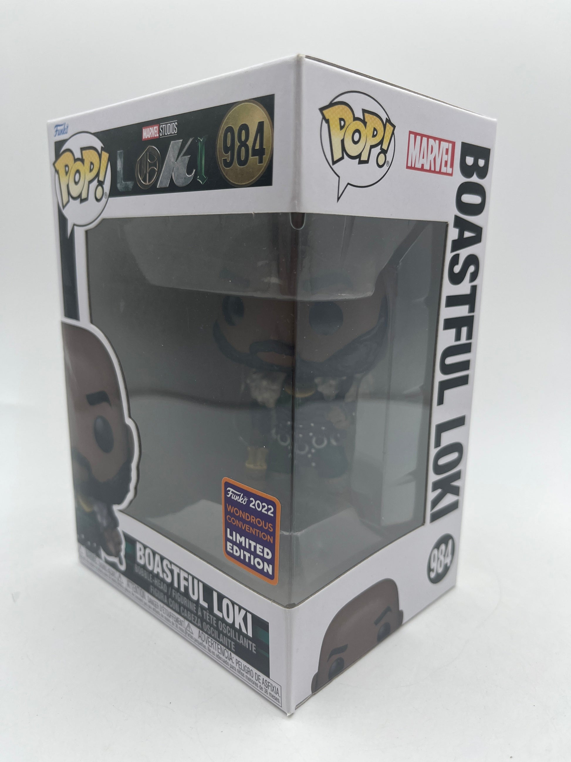 Funko POP! Marvel Studios Loki "Boastful Loki" #984 2022 Wonderous Convention FRENLY BRICKS - Open 7 Days