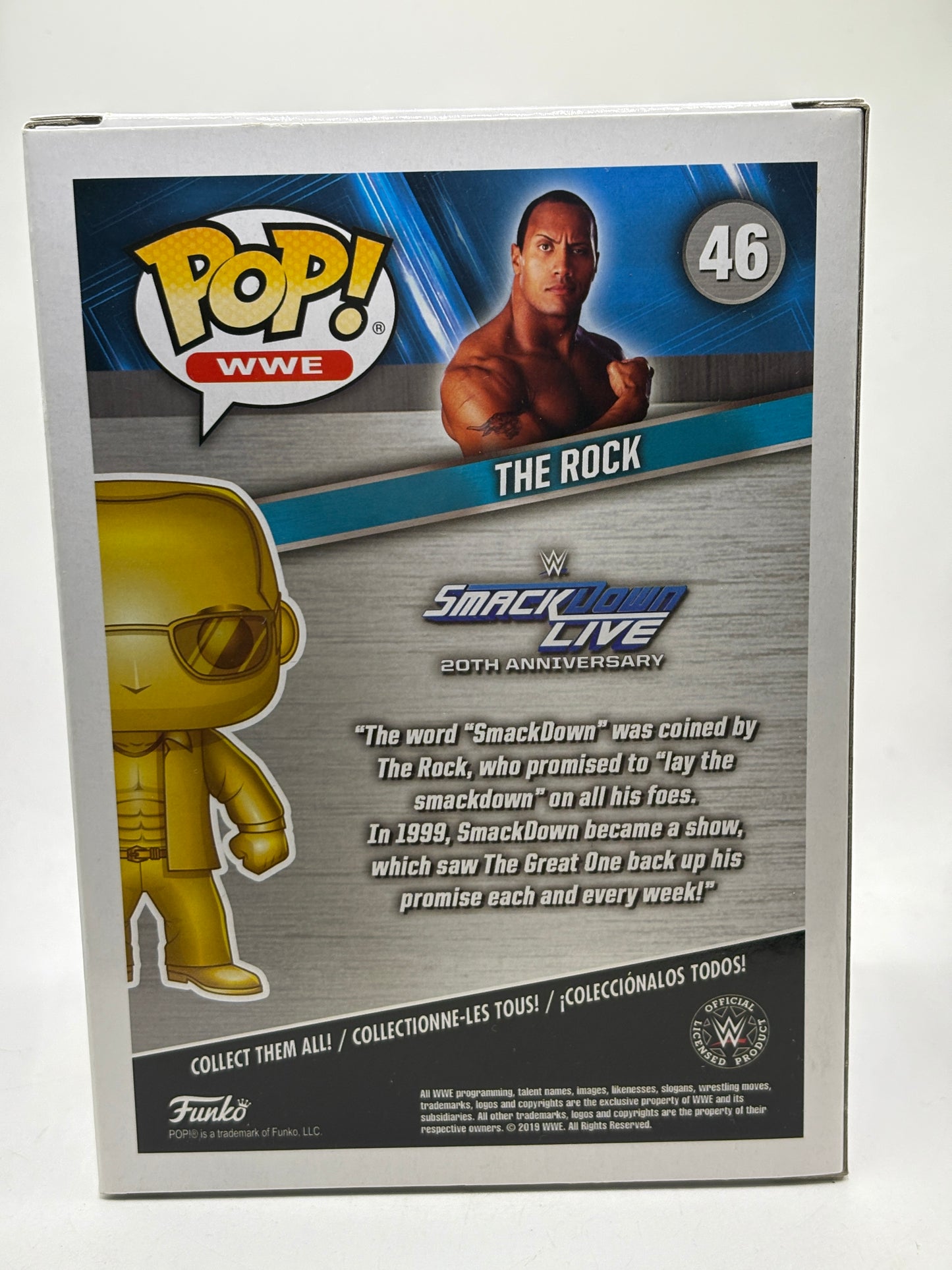 Funko POP! WWE Smack Down Live #46 The Rock Special Edition