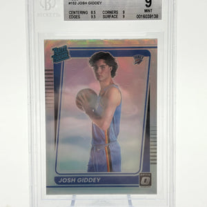 2021-22 Donruss Optic Holo #152 Josh Giddey Beckett 9 MINT FRENLY BRICKS - Open 7 Days