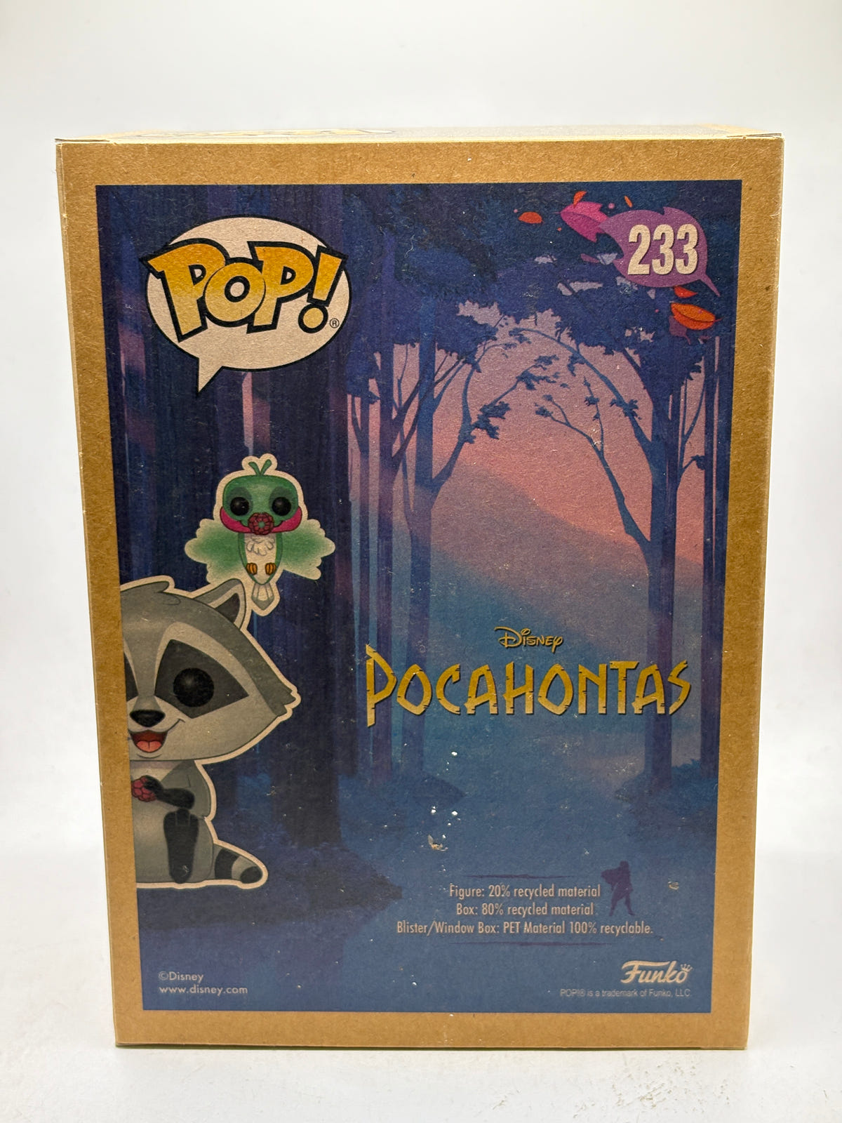 Funko POP! Disney Pocahontas #233 Meeko with Flit SE Vinyl Figure image 3