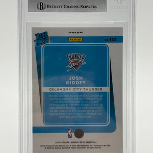 2021-22 Donruss Optic Holo #152 Josh Giddey Beckett 9 MINT FRENLY BRICKS - Open 7 Days