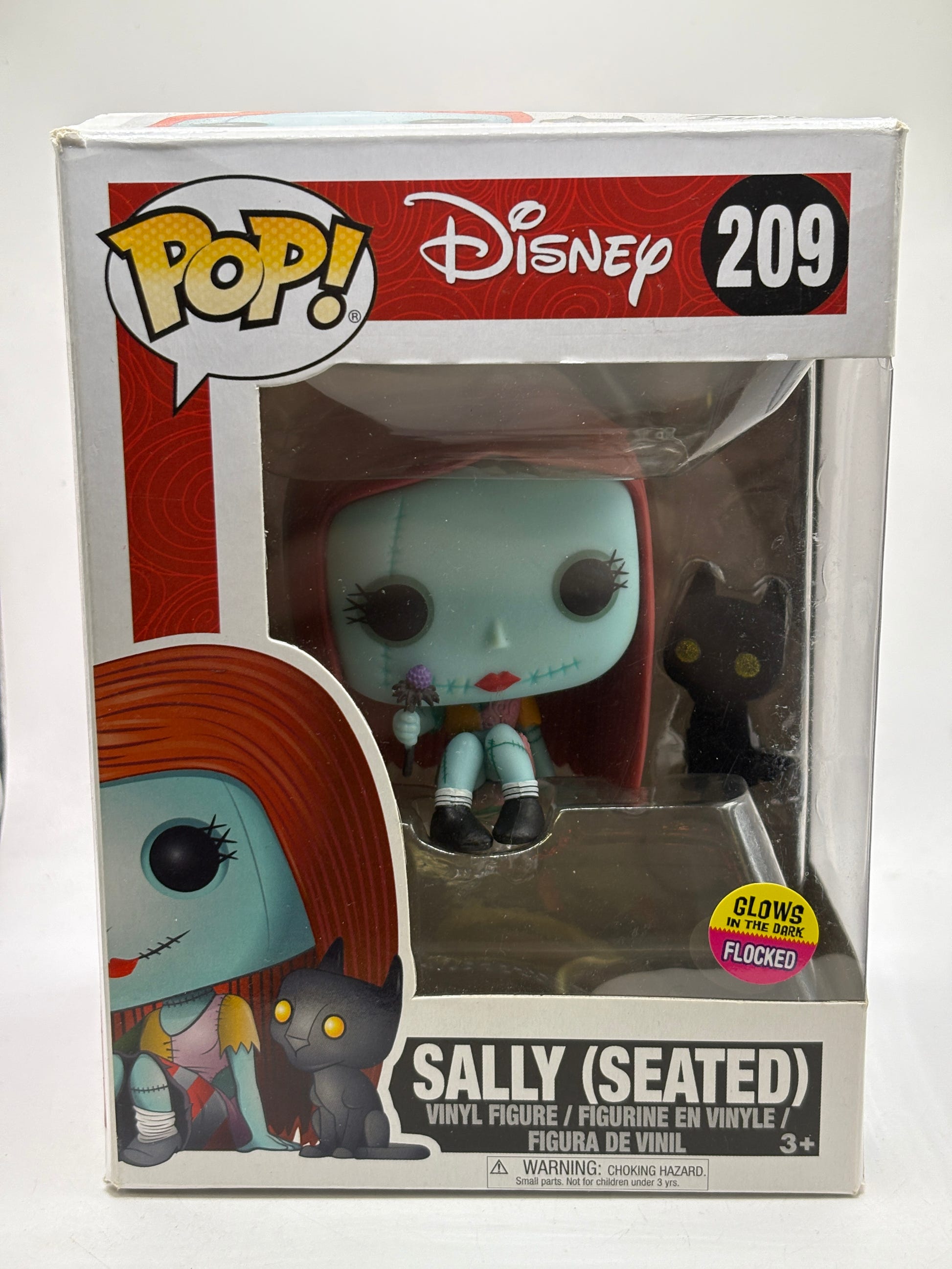 Funko POP! Disney #209 Sally (Seated) Glow Flocked Vinyl Figure image 1