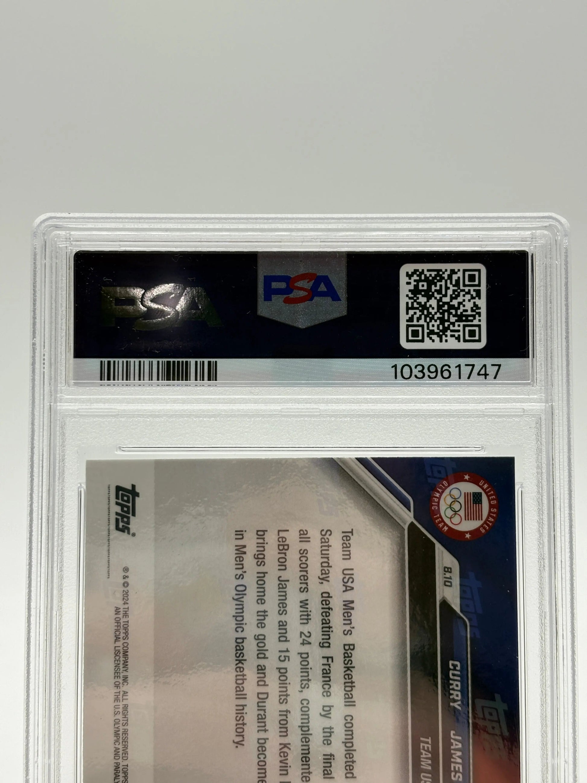 2024 Topps Now Olympics #26 Curry/James/Durant PSA 10 Gem Mint FRENLY BRICKS - Open 7 Days