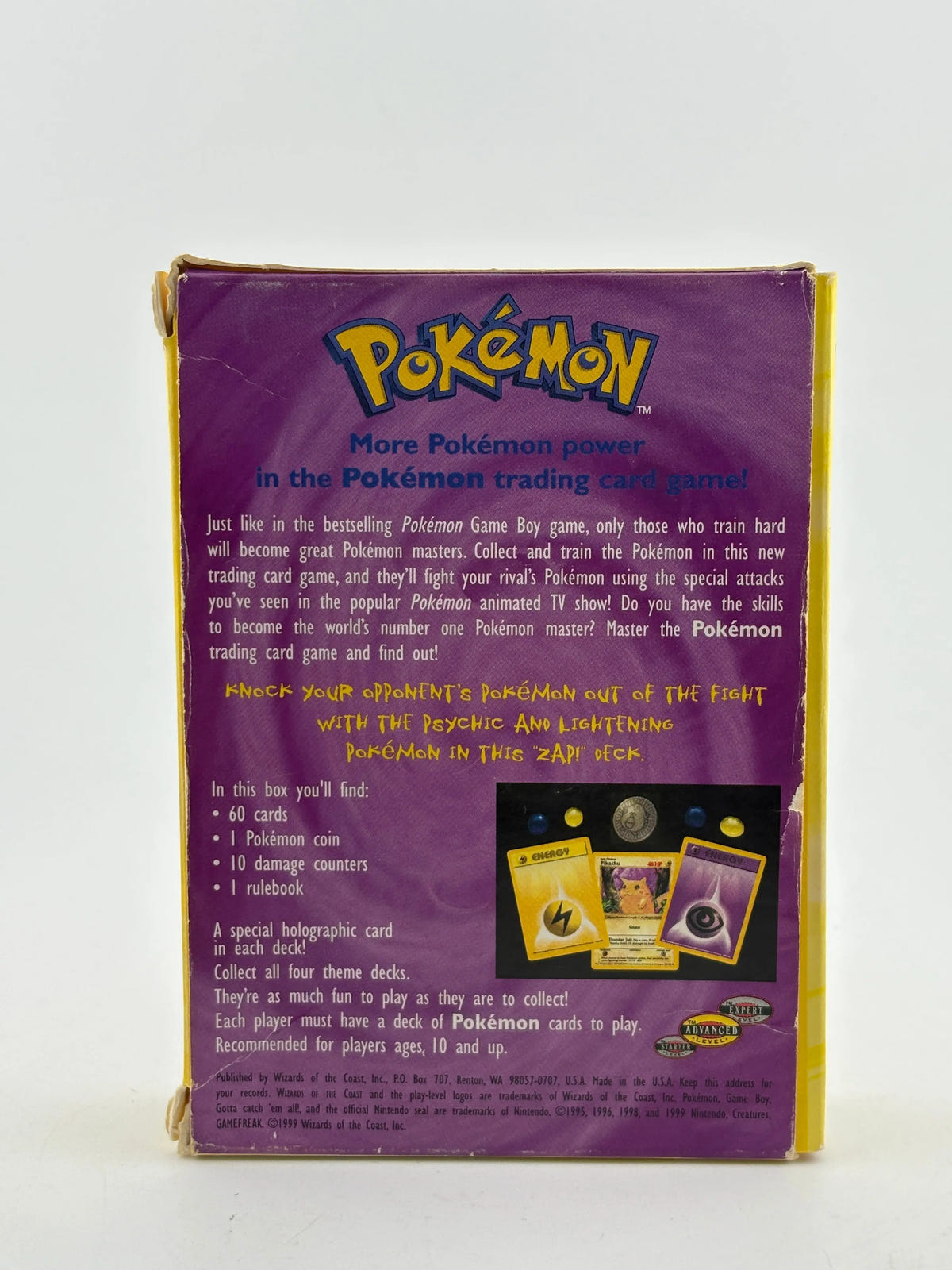 Pokemon TCG 1999 WOTC - Zap! Theme Deck *BOX, MANUAL & DAMAGE COUNTERS ONLY* FRENLY BRICKS - Open 7 Days image 2