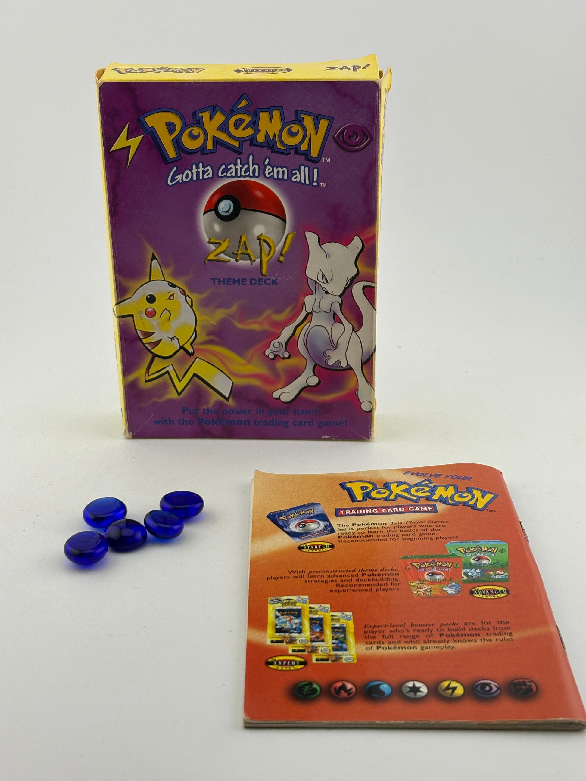 Pokemon TCG 1999 WOTC - Zap! Theme Deck *BOX, MANUAL & DAMAGE COUNTERS ONLY* FRENLY BRICKS - Open 7 Days