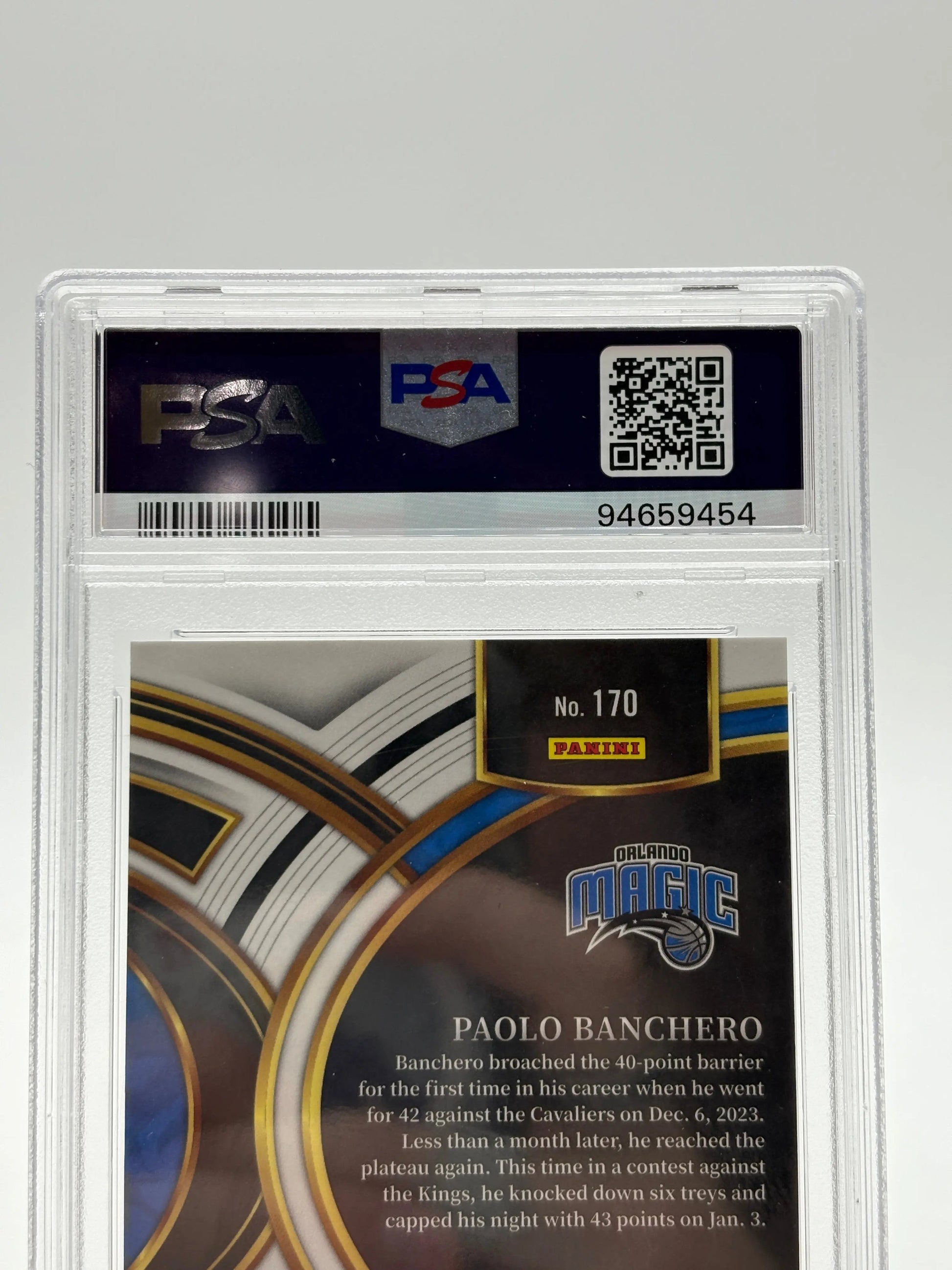 2023 Panini Select Premier Level Red Disco Prizm /49 Paolo Banchero PSA 9 MINT FRENLY BRICKS - Open 7 Days