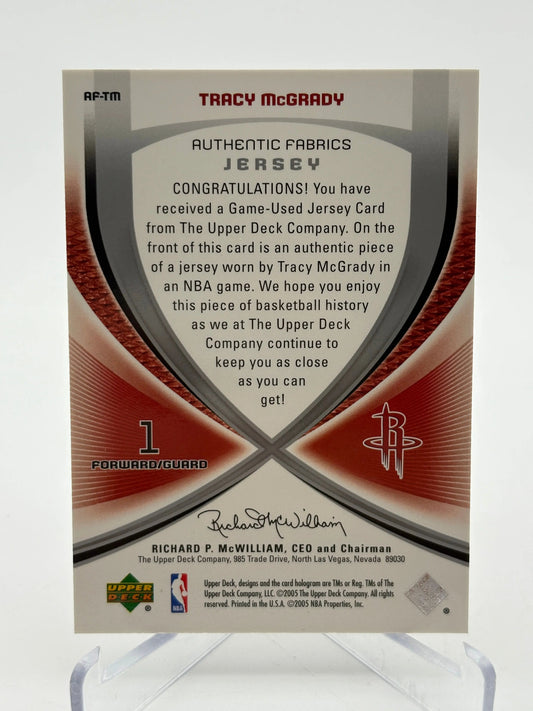 2005-06 SP Game Used Silver Edition Authentic Fabrics Tracy McGrady FRENLY BRICKS - Open 7 Days