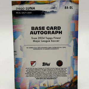 Topps Finest MLS Soccer - BA-DL Diego Luna Base Card Autograph FRENLY BRICKS - Open 7 Days