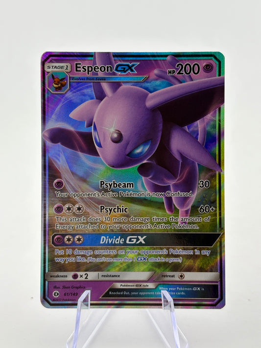 Pokemon TCG Sun Moon Base - Espeon GX 61/149 Rare LP FRENLY BRICKS - Open 7 Days