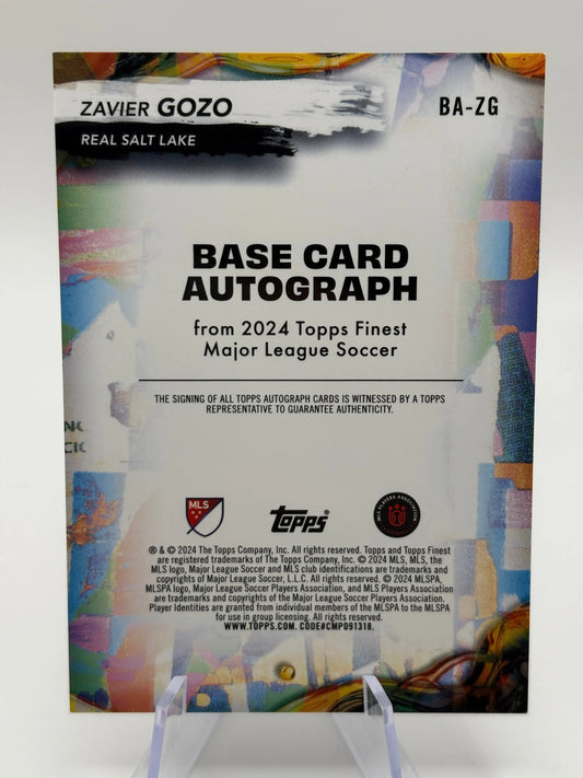 2024 Topps Finest MLS BA-ZG Zavier Gozo Real Salt Lake Autograph RC FRENLY BRICKS - Open 7 Days