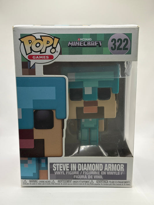 Funko POP! Games Minecraft #322 Steve in Diamond Armor Vinyl Figure FRENLY BRICKS - Open 7 Days