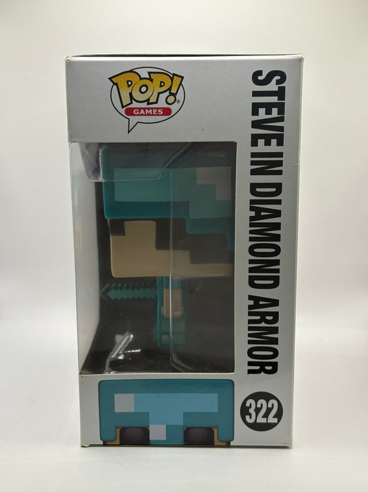 Funko POP! Games Minecraft #322 Steve in Diamond Armor Vinyl Figure FRENLY BRICKS - Open 7 Days