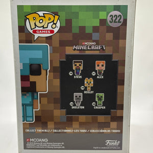 Funko POP! Games Minecraft #322 Steve in Diamond Armor Vinyl Figure FRENLY BRICKS - Open 7 Days