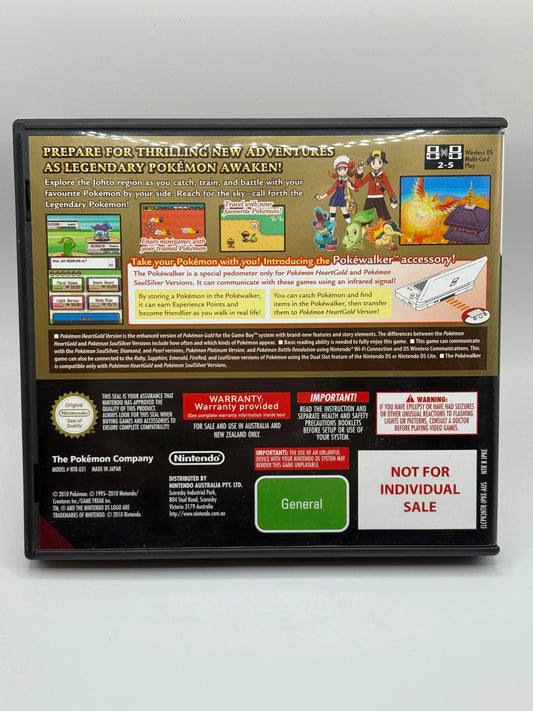 Pokemon Heart Gold Version - Nintendo DS Tested & Working AUS FRENLY BRICKS - Open 7 Days