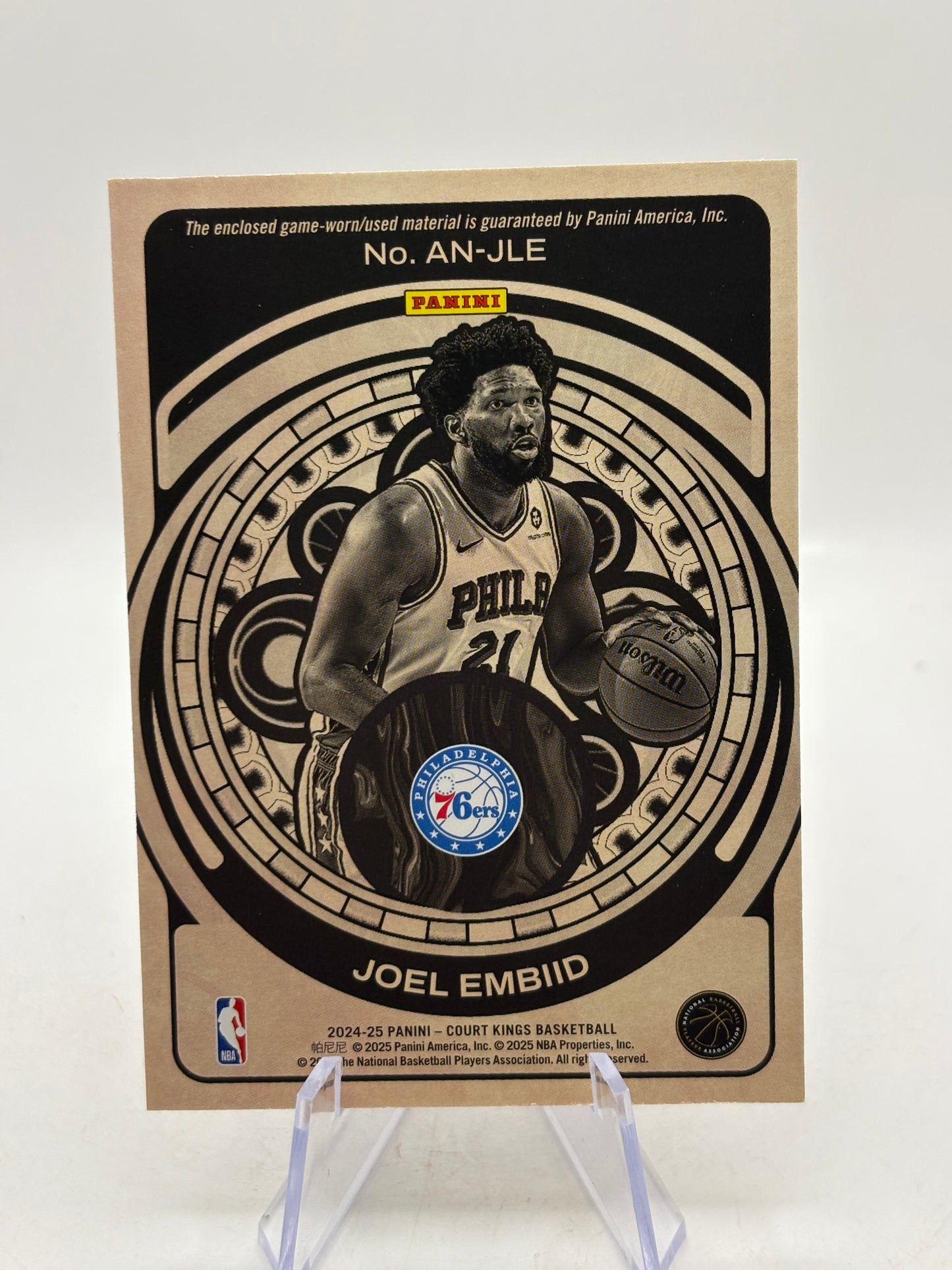 2024-25 Panini Court Kings Basketball #AN-JLE Joel Embiid Art Nouveau Patch