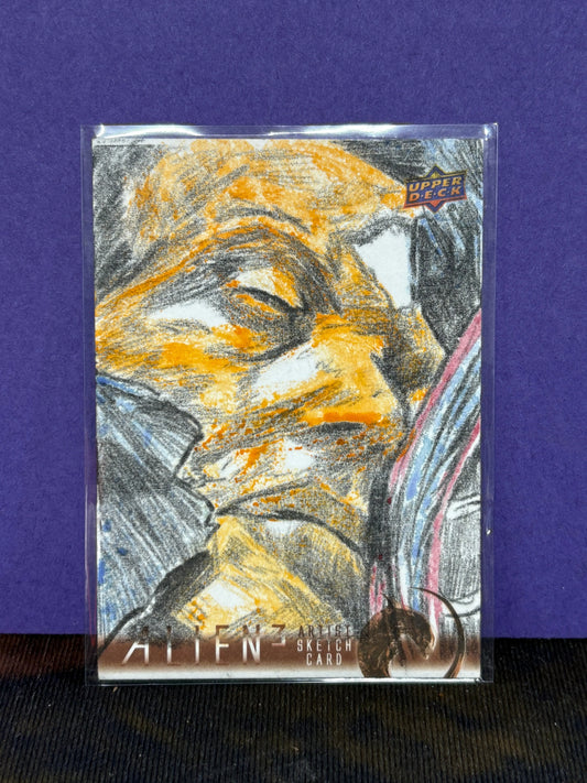 2018 Upper Deck Alien 3 Artist Sketch Card 1/1 Jeffrey Benitez FRENLY BRICKS - Open 7 Days