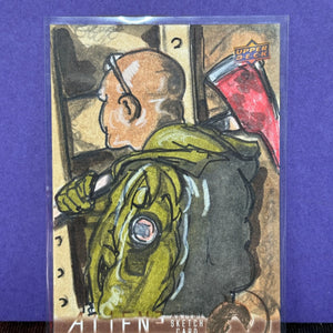 2018 Upper Deck Alien 3 Artist Sketch Card 1/1 FRENLY BRICKS - Open 7 Days