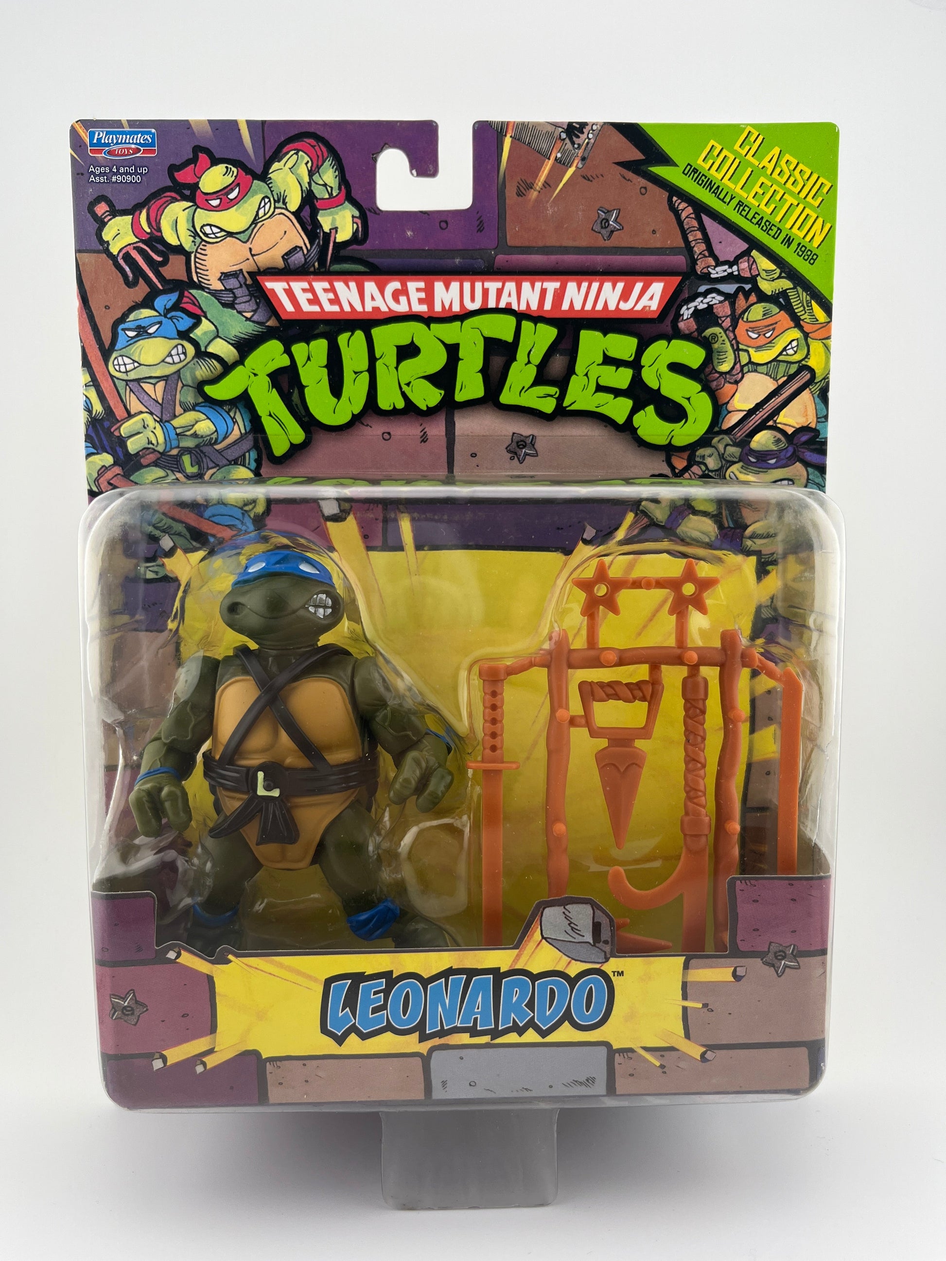 Playmates Classic Teenage Mutant Ninja Turtles TMNT New Reissued 2013 Leonardo FRENLY BRICKS - Open 7 Days