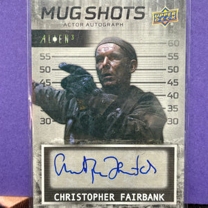 Christopher Fairbank 2019 Upper Deck Alien 3 Autograph Card Auto Inscription FRENLY BRICKS - Open 7 Days