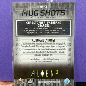 Christopher Fairbank 2019 Upper Deck Alien 3 Autograph Card Auto Inscription FRENLY BRICKS - Open 7 Days