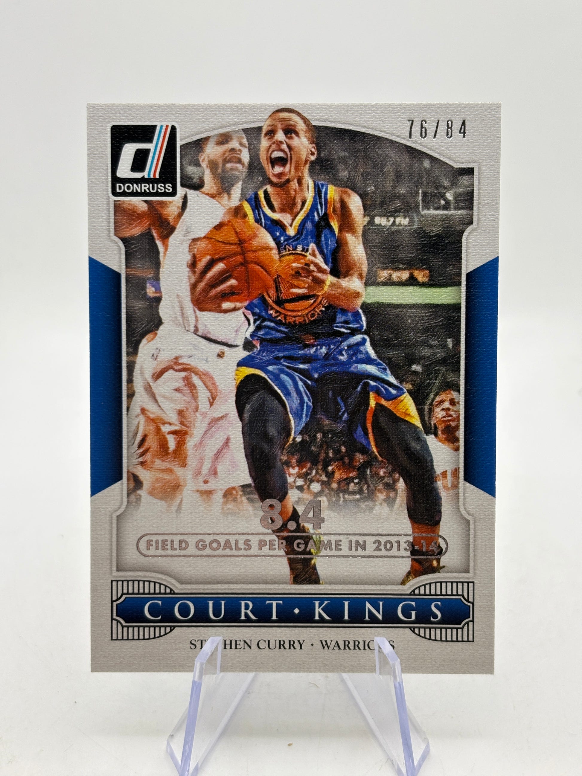 2014-15 Panini Donruss - #38 Stephen Curry Stat Line 76/84 Court Kings image 1