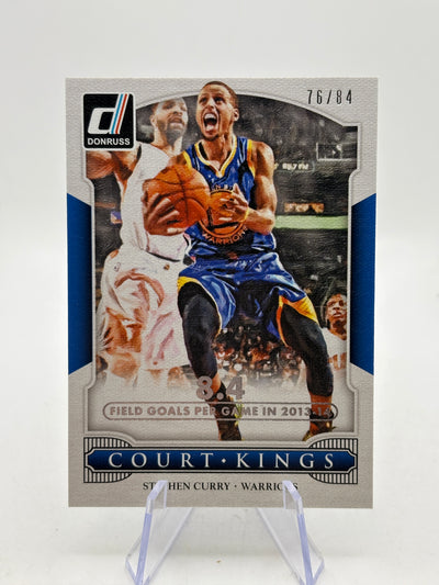2014-15 Panini Donruss - #38 Stephen Curry Stat Line 76/84 Court Kings