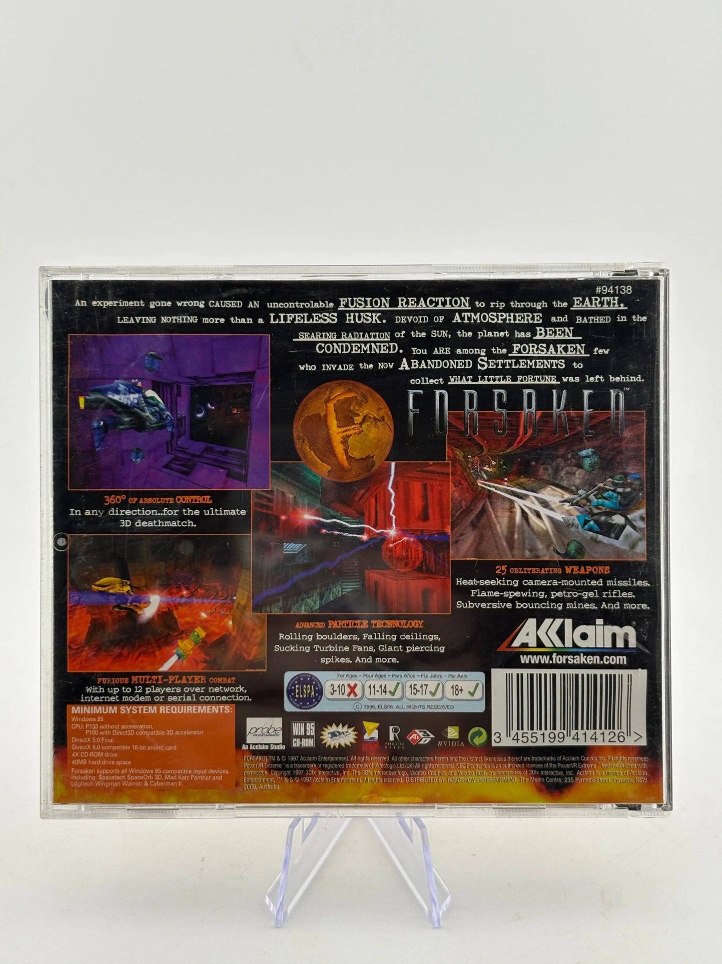 Vintage Forsaken Aklaim PC CD Rom Video Game FRENLY BRICKS - Open 7 Days