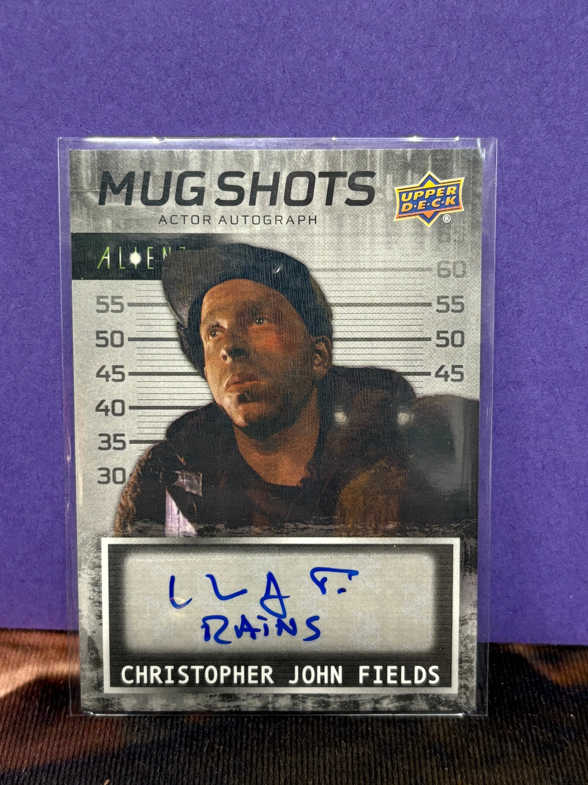 2021 Upper Deck Alien 3 Mug Shots Autograph Card Christopher John Fields (1) FRENLY BRICKS - Open 7 Days
