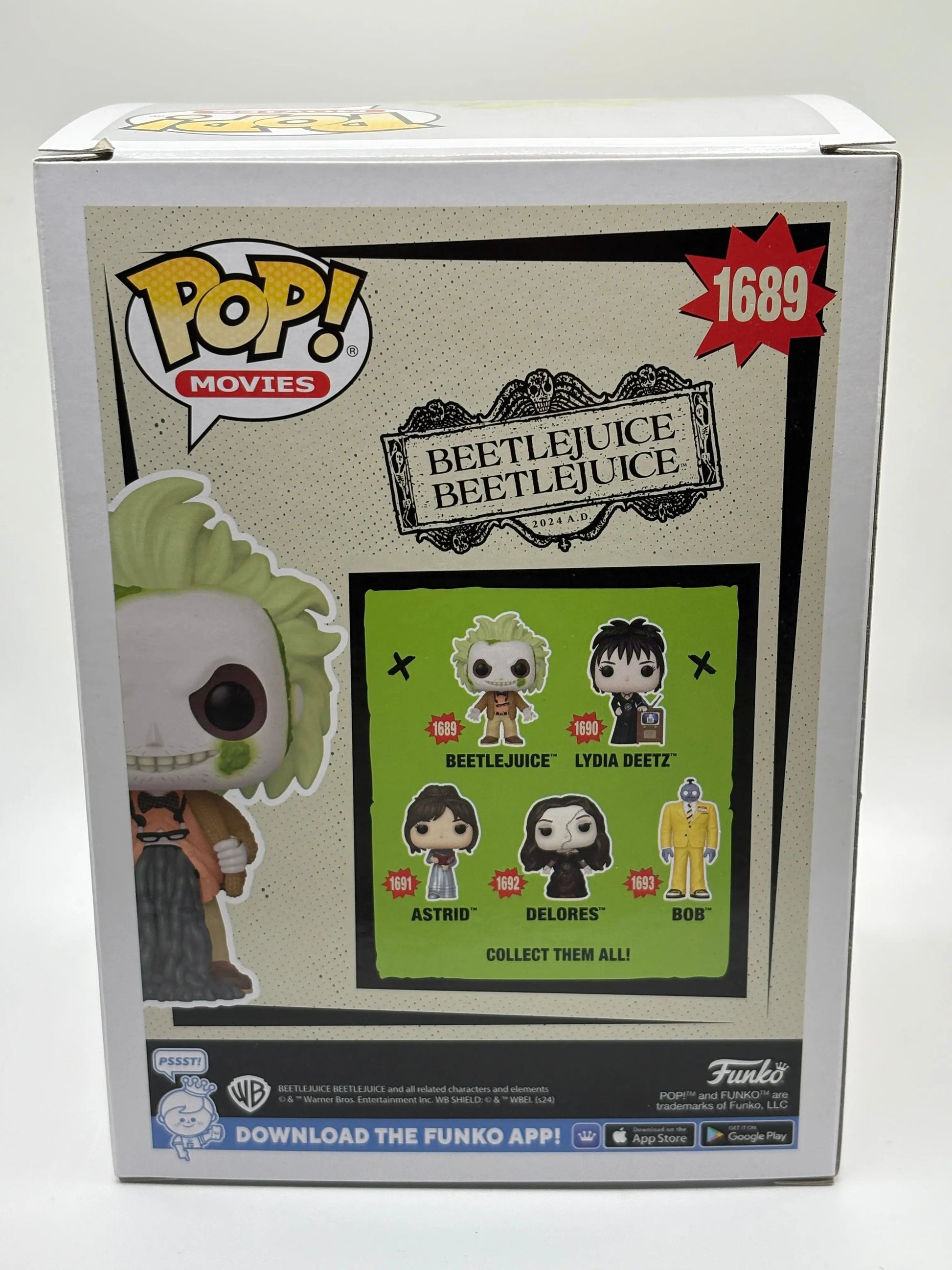 Funko POP! Movies Beetlejuice #1689 Beetlejuice Limited Chase FRENLY BRICKS - Open 7 Days