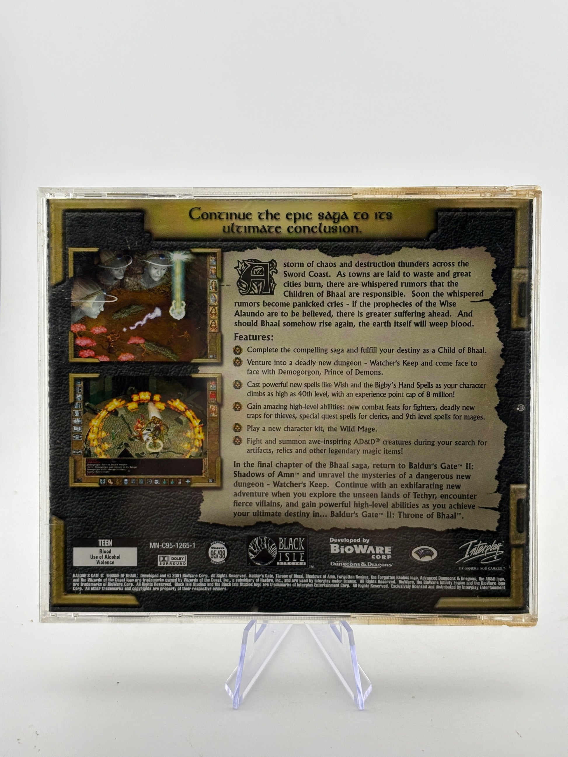 Baldur's Gate II 2: Throne of Bhaal Final Chapter (PC, 2001) Windows