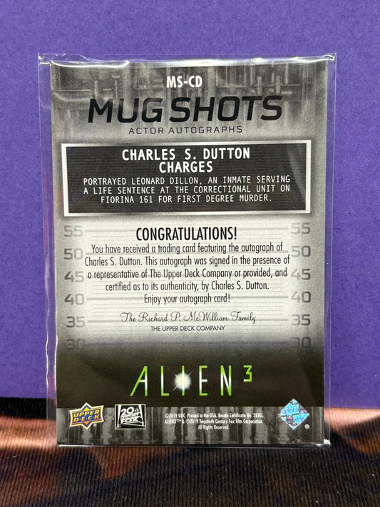 2021 Upper Deck Alien 3 Mug Shots Auto Green Charles S Dutton #MS-CD Auto 4et FRENLY BRICKS - Open 7 Days