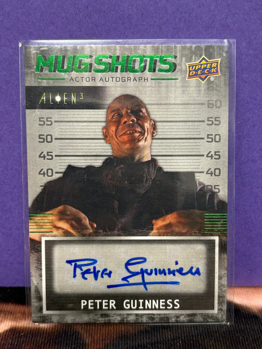 2021 Upper Deck Alien3 MugShots Green Peter Gregor As Peter Guinness #MS-PG Auto (2) FRENLY BRICKS - Open 7 Days