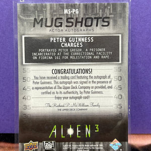 2021 Upper Deck Alien3 MugShots Green Peter Gregor As Peter Guinness #MS-PG Auto (2) FRENLY BRICKS - Open 7 Days