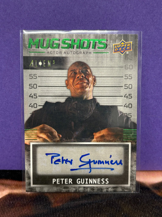 2021 Upper Deck Alien3 MugShots Green Peter Gregor As Peter Guinness #MS-PG Auto (3) FRENLY BRICKS - Open 7 Days