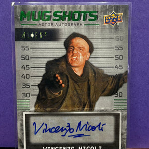 2021 Upper Deck Alien 3 #MS-VN Vincenzo Nicoli Mug Shots Green Autographs (1) FRENLY BRICKS - Open 7 Days