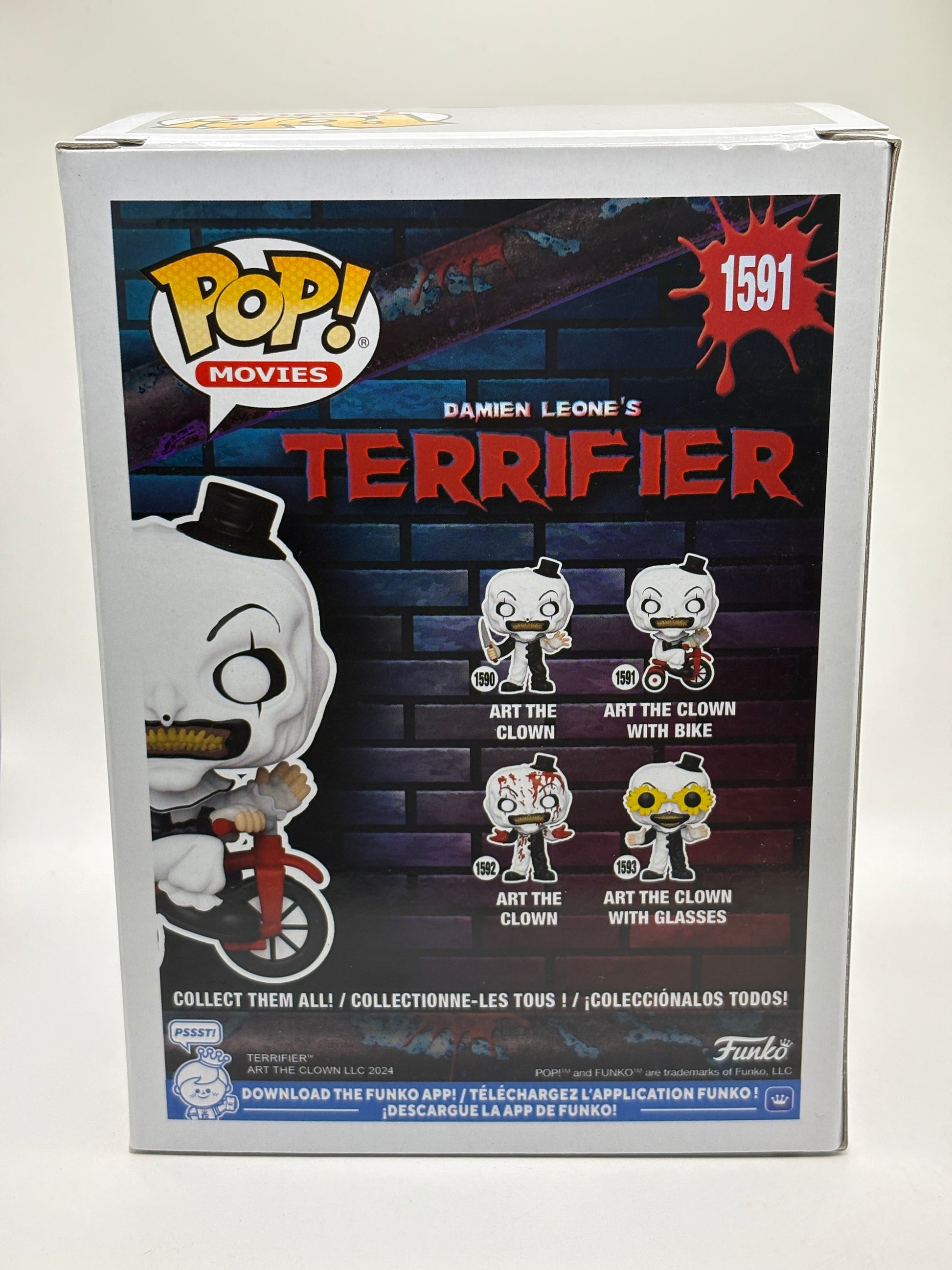 Funko POP! Movies Terrifier #1591 Art The Clown with Bike Vinyl Figure FRENLY BRICKS - Open 7 Days