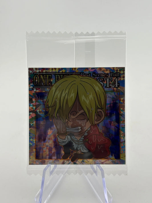 M1256 Sanji Best Scene #4 GR Holo Japanese One Piece Wafer Sticker Sealed FRENLY BRICKS - Open 7 Days