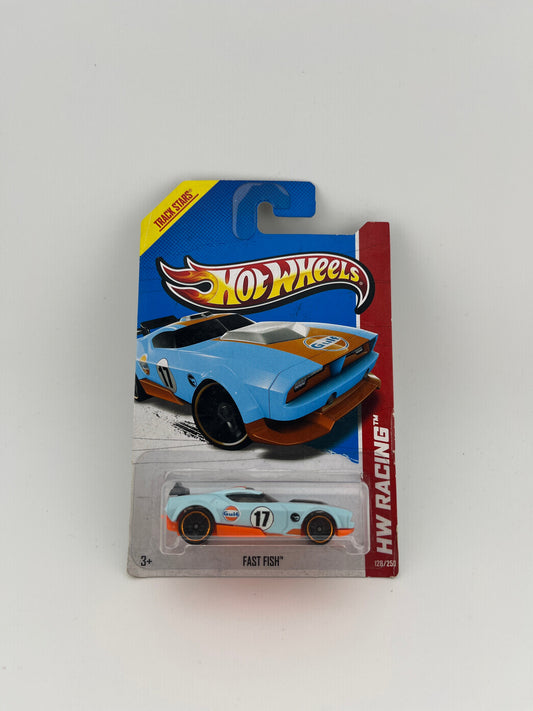 2013 Hot Wheels Treasure Hunt Fast Fish Gulf Oil HW Racing #128/250 New In Box FRENLY BRICKS - Open 7 Days
