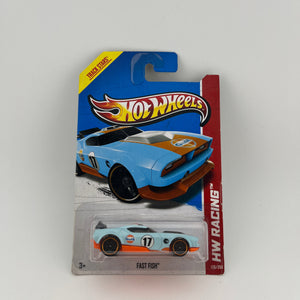 2013 Hot Wheels Treasure Hunt Fast Fish Gulf Oil HW Racing #128/250 New In Box FRENLY BRICKS - Open 7 Days