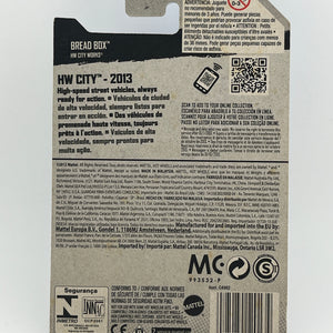 2013 Hot Wheels Treasure Hunt #11 HW City-City Works BREAD BOX White w/Chrome5Sp FRENLY BRICKS - Open 7 Days