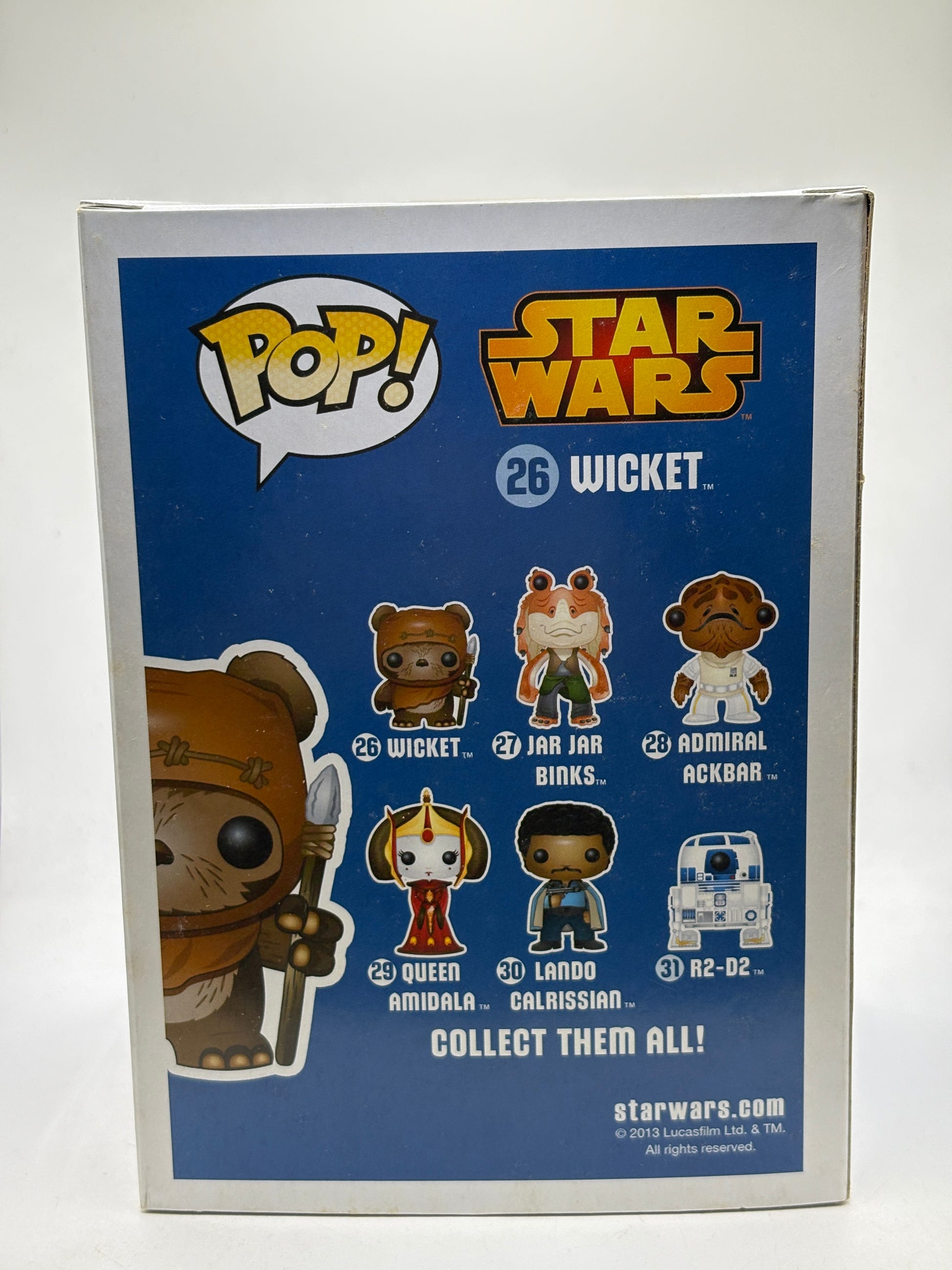 Funko POP! Star Wars #26 Wickett Vinyl Bobble-Head Blue Box image 3
