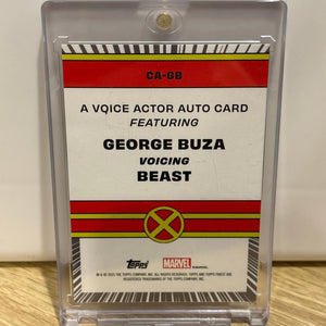 2025 Topps Finest Marvel George Buza As Beast Gold Refractor Auto /50 FRENLY BRICKS - Open 7 Days